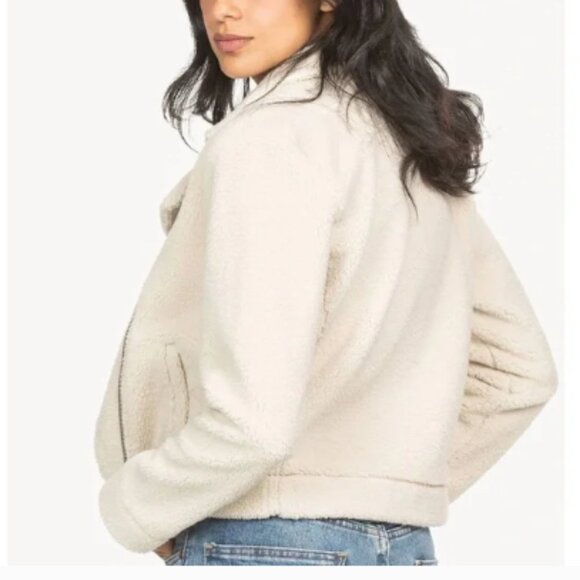 Anthropologie LILLA P SHERPA MOTO JACKET Size XL - Picture 2 of 9